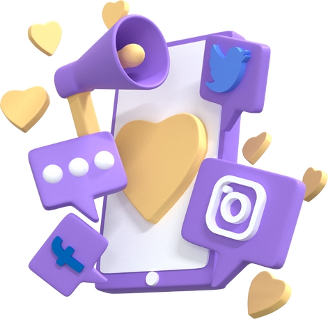 Social Media 3d Icon